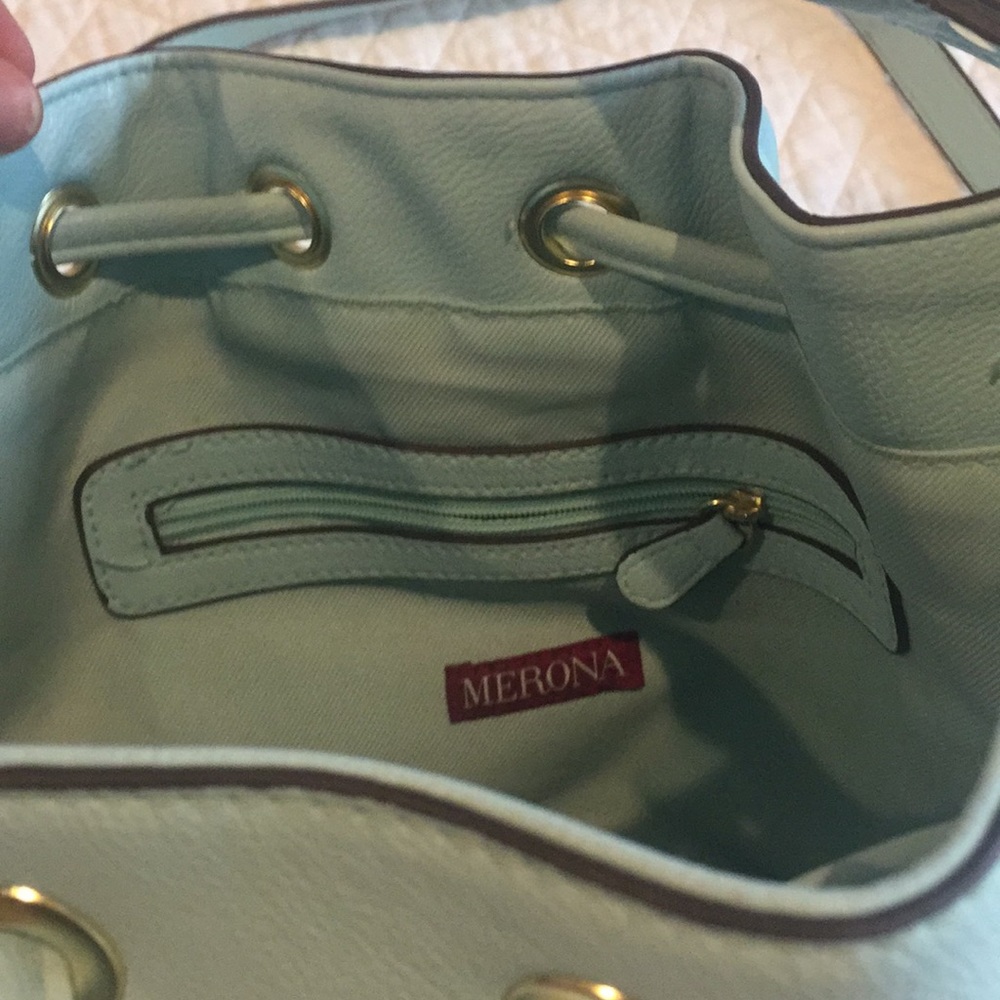 Merona mint leather pullstring bag - Picture 4 of 10
